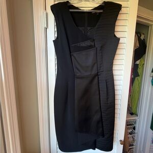 Gianfranco Ferré Black Asymmetrical Sheath Dress